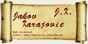 Jakov Karajović vizit kartica